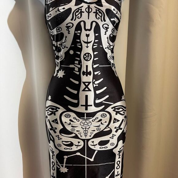 Pentagram Strap Bodycon Dress S/M - Picture 2 of 7